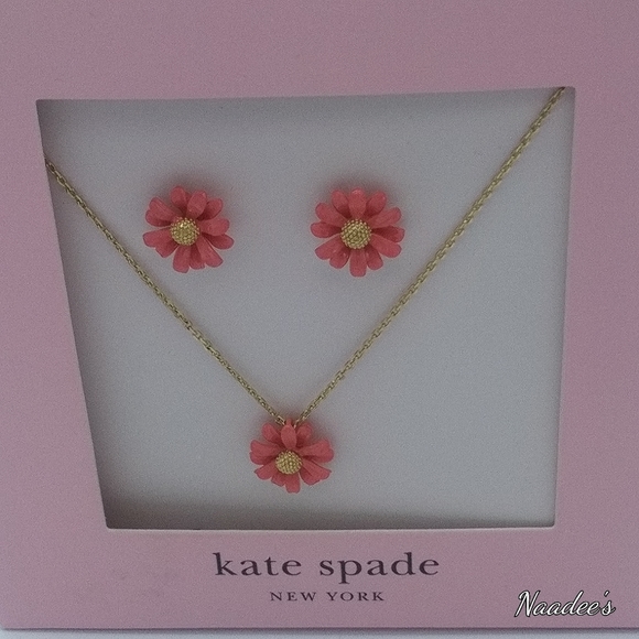 kate spade Jewelry - Kate Spade Flower Stud Earrings &Pendant Necklace